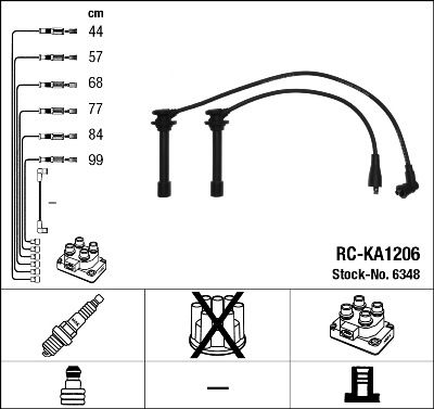 Ignition Cable Kit NGK 6348
