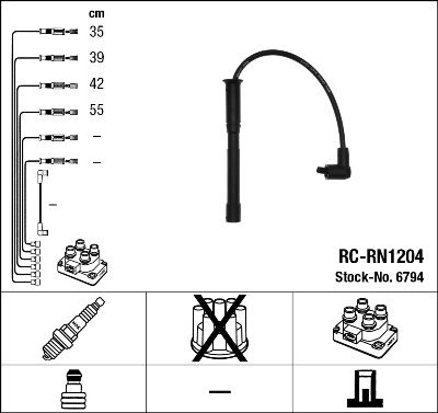 Ignition Cable Kit NGK 6794