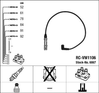 NGK 6867 Ignition Cable Kit
