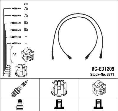 Ignition Cable Kit NGK 6871