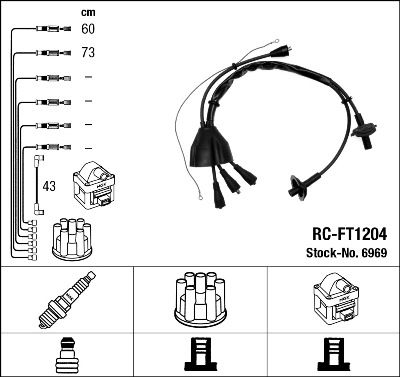 NGK 6969 Ignition Cable Kit