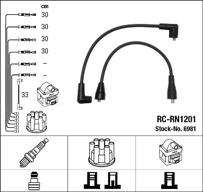 Ignition Cable Kit NGK 6981