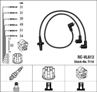 NGK 7116 Ignition Cable Kit