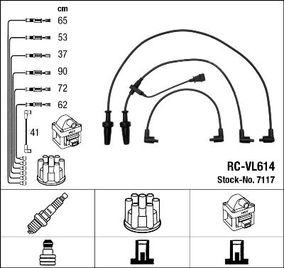 Ignition Cable Kit NGK 7117