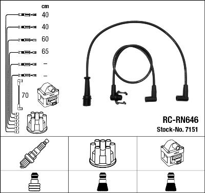 Ignition Cable Kit NGK 7151