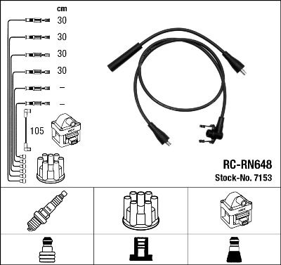 Ignition Cable Kit NGK 7153