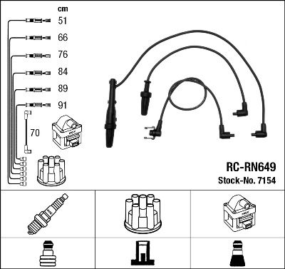 Ignition Cable Kit NGK 7154