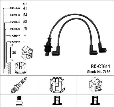 Ignition Cable Kit NGK 7156