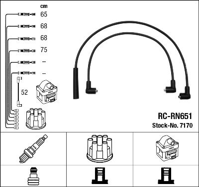 Ignition Cable Kit NGK 7170
