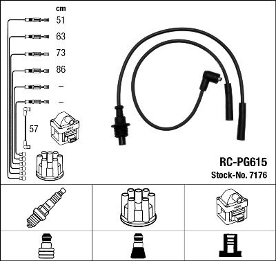 NGK 7176 Ignition Cable Kit