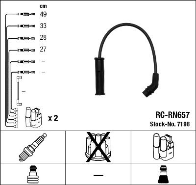 Ignition Cable Kit NGK 7198