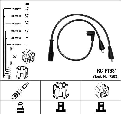 Ignition Cable Kit NGK 7203