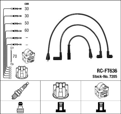 NGK 7205 Ignition Cable Kit