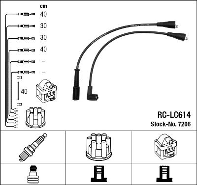 NGK 7206 Ignition Cable Kit