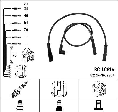 NGK 7207 Ignition Cable Kit