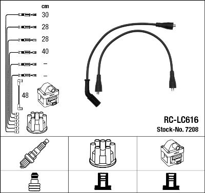 NGK 7208 Ignition Cable Kit
