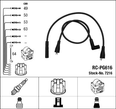 Ignition Cable Kit NGK 7216