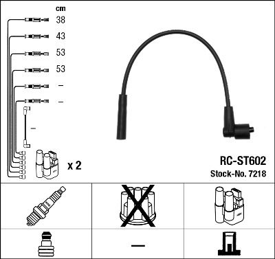 NGK 7218 Ignition Cable Kit
