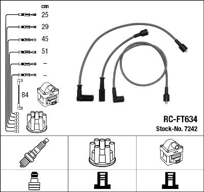 NGK 7242 Ignition Cable Kit