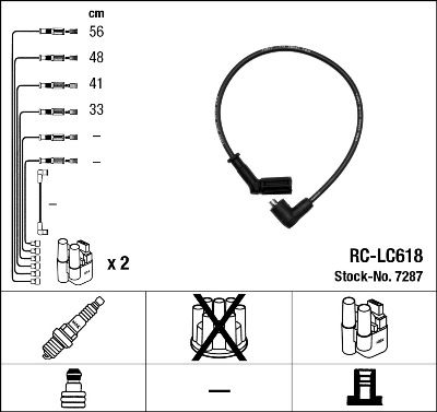 Ignition Cable Kit NGK 7287