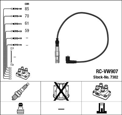 Ignition Cable Kit NGK 7302