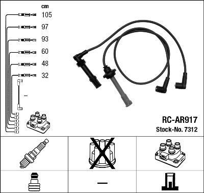 Ignition Cable Kit NGK 7312
