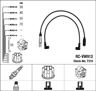 Ignition Cable Kit NGK 7318