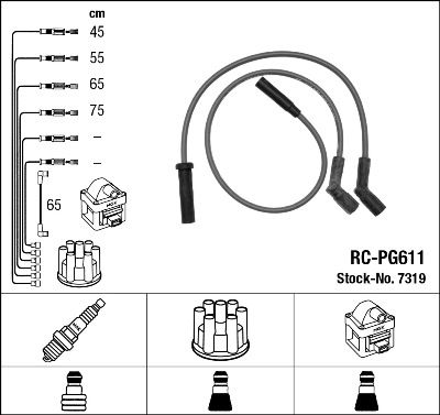 Ignition Cable Kit NGK 7319