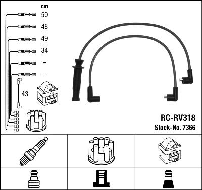 Ignition Cable Kit NGK 7366
