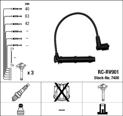 Ignition Cable Kit NGK 7408