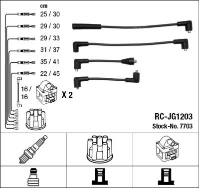 Ignition Cable Kit NGK 7703