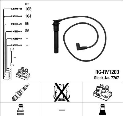 Ignition Cable Kit NGK 7707