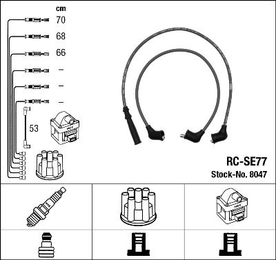 NGK 8047 Ignition Cable Kit