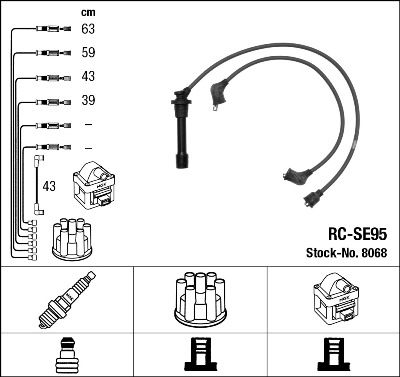 Ignition Cable Kit NGK 8068