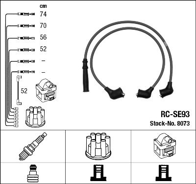 NGK 8073 Ignition Cable Kit