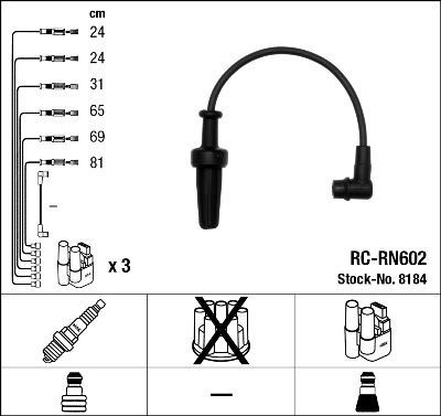 Ignition Cable Kit NGK 8184