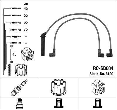 Ignition Cable Kit NGK 8190