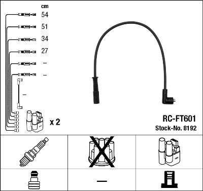 Ignition Cable Kit NGK 8192