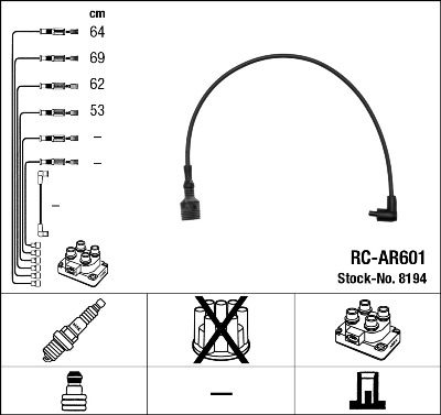 Ignition Cable Kit NGK 8194