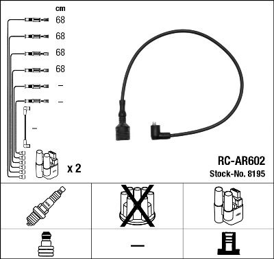 NGK 8195 Ignition Cable Kit