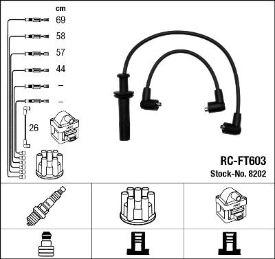NGK 8202 Ignition Cable Kit