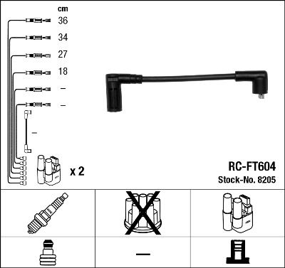 NGK 8205 Ignition Cable Kit