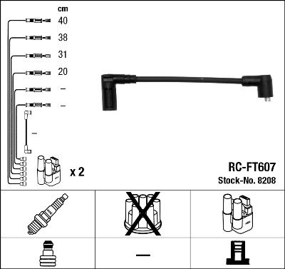 NGK 8208 Ignition Cable Kit