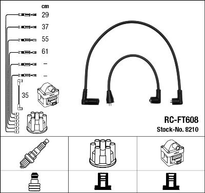 Ignition Cable Kit NGK 8210