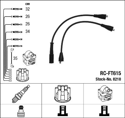 NGK 8218 Ignition Cable Kit