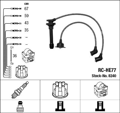 Ignition Cable Kit NGK 8240