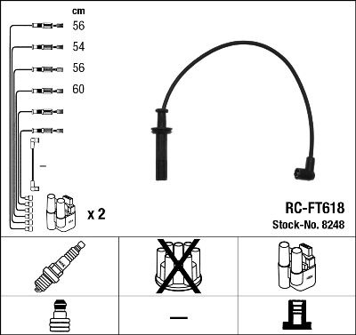 Ignition Cable Kit NGK 8248