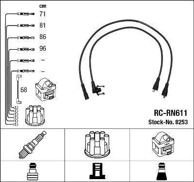 Ignition Cable Kit NGK 8253