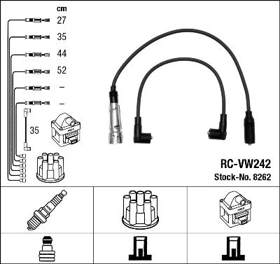Ignition Cable Kit NGK 8262