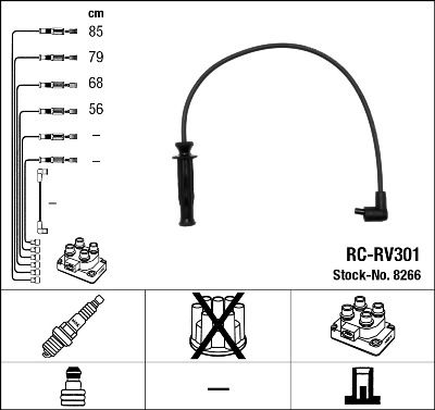NGK 8266 Ignition Cable Kit